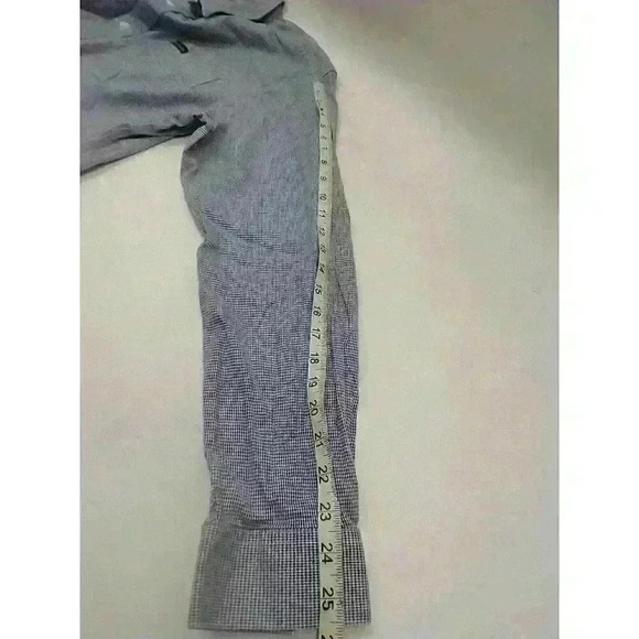 Columbia Button down Blue Houndstooth check 2XL Cotton blend stretch - Picture 5 of 8